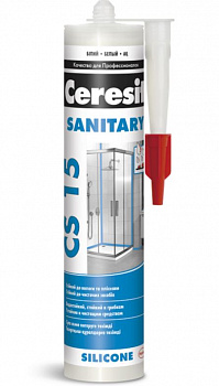 Герметик силиконовый Ceresit CS 15 санитарный белый 280 мл